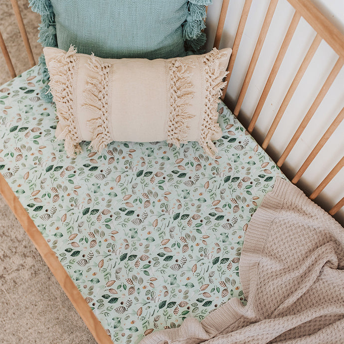 Fitted Cot Sheet - Daintree