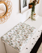 Load image into Gallery viewer, Fitted Bassinet &amp; Change Pad Cover - Eucalypt