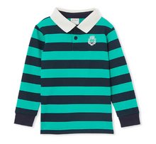 Load image into Gallery viewer, Green Stripe Rugby Top