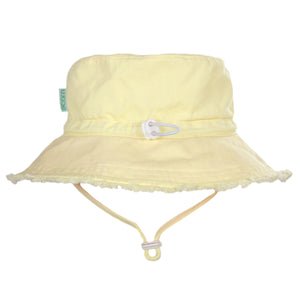 Lemon Frayed Bucket Hat