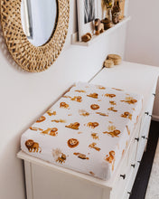 Load image into Gallery viewer, Fitted Bassinet &amp; Change Mat Cover - Lion