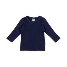Load image into Gallery viewer, Brooklyn L/S Tee - Ribbed Navy Blue