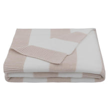 Load image into Gallery viewer, Cotton Knit Blanket - Pink/White