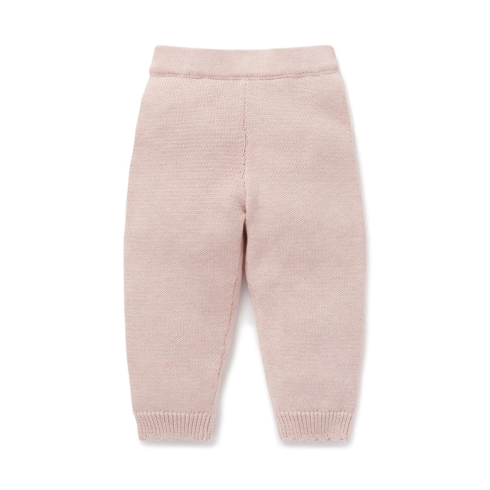 Pink Ruffle Knit Legging