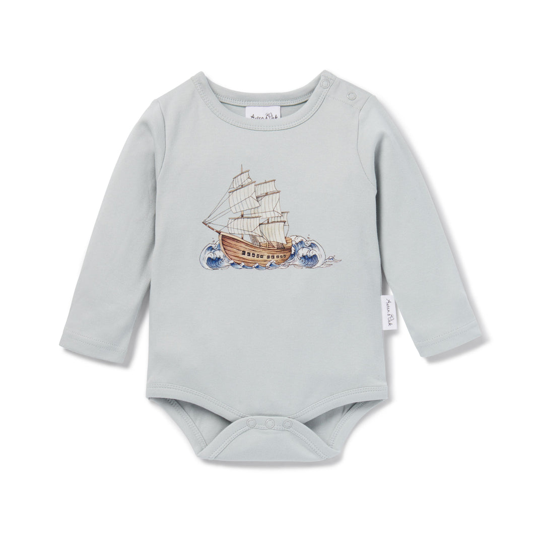 Ship Print Onesie