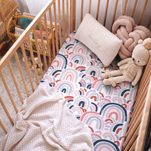 Load image into Gallery viewer, Fitted Cot Sheet - Rainbow Baby