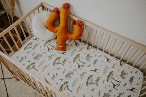 Fitted Cot Sheet - African Safari