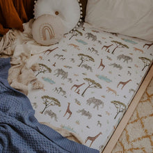Load image into Gallery viewer, Fitted Cot Sheet - African Safari