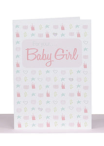 Baby Greeting Card For Girls - Small