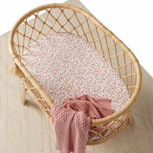 Load image into Gallery viewer, Fitted Bassinet &amp; Change Pad Cover - Spring Floral