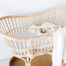 Load image into Gallery viewer, Fitted Bassinet &amp; Change Mat Cover - Stone