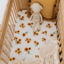 Load image into Gallery viewer, Fitted Cot Sheet - Sunflower