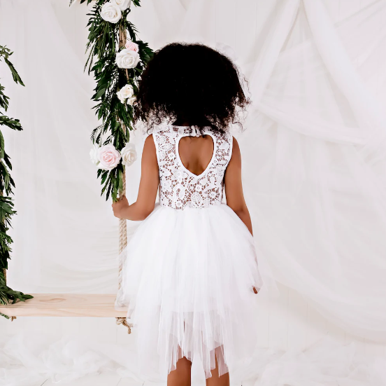 Flower girl dress with heart shaped back online
