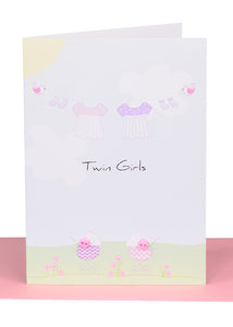 Baby Greeting Cards Twins - Large