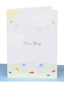 Baby Greeting Cards Twins - Small
