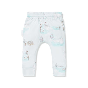 Swan Print Harem Pants