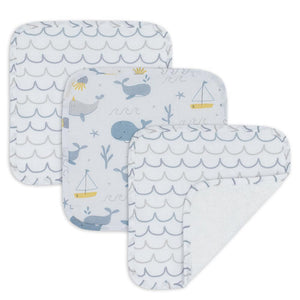 3-Pack Muslin Wash Cloth - Whale of a Time