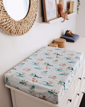 Load image into Gallery viewer, Fitted Bassinet &amp; Change Mat Cover - Whale