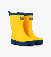 Load image into Gallery viewer, Yellow/Navy Matte Gumboots