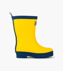 Yellow/Navy Matte Gumboots